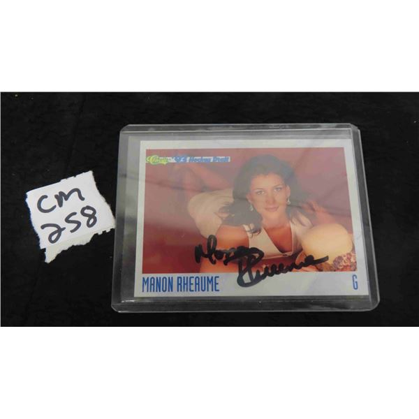 Autographed Manon Rheaume Card