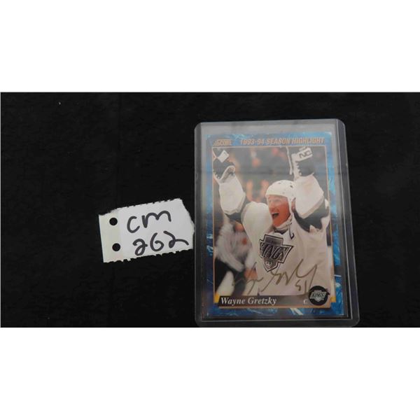 Autographed Wayne Gretzky LA Kings Card