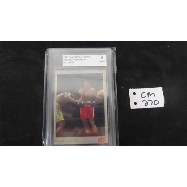 Graded Muhammed Ali/ Al Unser Jr. Promo Card