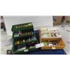 Image 1 : 2 Fishing Tackle Boxes Full of : Lures, Hooks, Floats, Weights, and related items