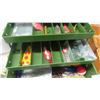 Image 4 : 2 Fishing Tackle Boxes Full of : Lures, Hooks, Floats, Weights, and related items