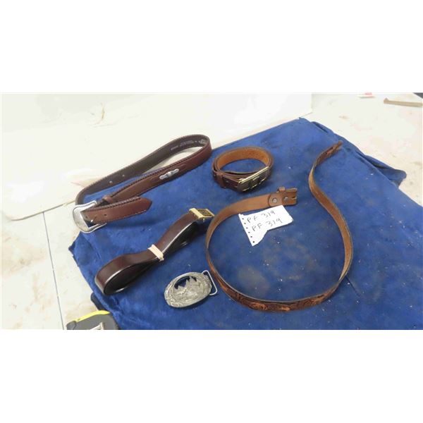 4 Belts - Like New + Buckles