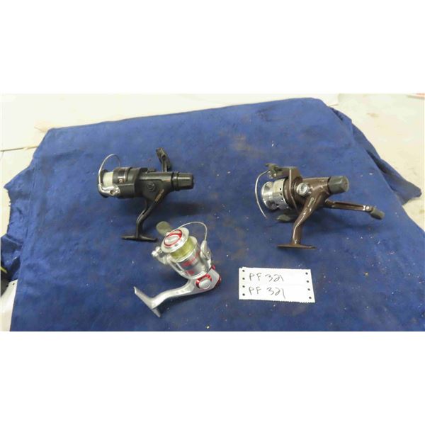 3 Fishing Reels ; Shimano 4000, Quantum ST 4R, PFLuger Echlon
