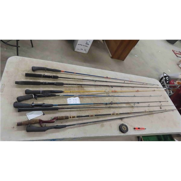 9 Fishing Rods - NO Reels