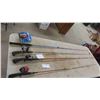 Image 1 : 4 Fishing Rods + Reels ; Shakespeare, Zebco, Worm Gear