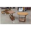 Image 6 : 2 Oak Stands / Magazine Rack Combo