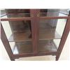 Image 5 : Oak 2 Door China Cabint with Key Side Glass + Mirrored Topper 16" x 36" x 68"
