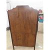 Image 7 : Oak 2 Door China Cabint with Key Side Glass + Mirrored Topper 16" x 36" x 68"
