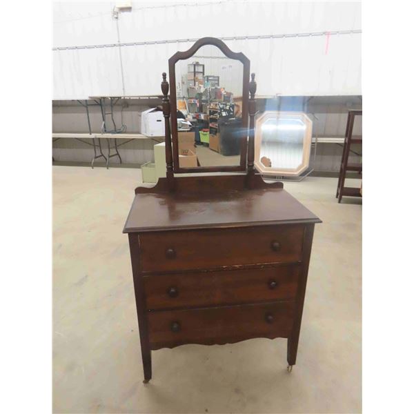 Dresser with Swing Mirror ; 20  x 23  x 36  Plus Mirror 19  x 30 