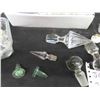 Image 3 : Box of Vintage Wine Decanter Stoppers, Chandelier Crystal, Glass Bottle Stoppers