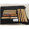 Image 1 : 7 Vintage Wooden Advertising Rulers ; City Dairy Ltd WP, Hires Root Beer, Red River 