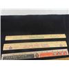 Image 2 : 7 Vintage Wooden Advertising Rulers ; City Dairy Ltd WP, Hires Root Beer, Red River 