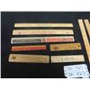 Image 3 : 7 Vintage Wooden Advertising Rulers ; City Dairy Ltd WP, Hires Root Beer, Red River 