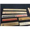 Image 4 : 7 Vintage Wooden Advertising Rulers ; City Dairy Ltd WP, Hires Root Beer, Red River 