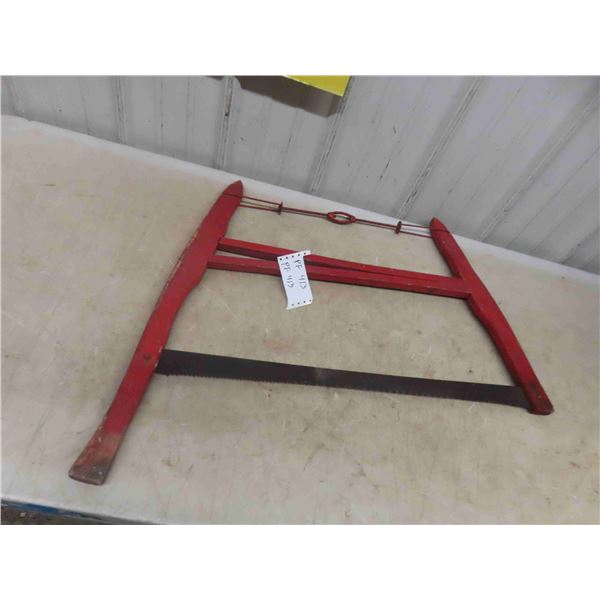 Old Wooden Frame Saw with Wooden Case 4  x 12  x 28 