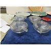 Image 4 : Glass Plate Lot ; 2 Glass Juicers, 4 Anchor Hocking lass Manhattan Clear