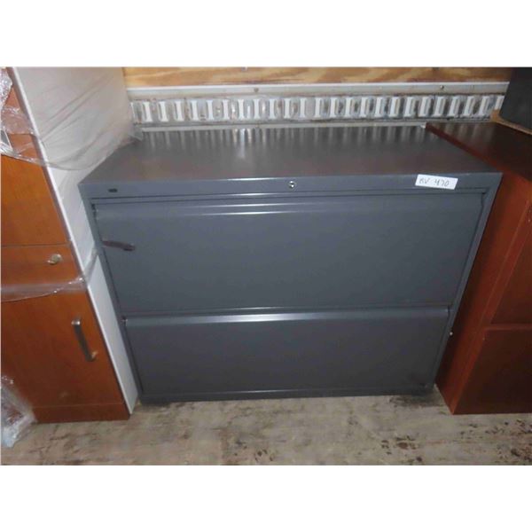 2 Drawer Lateral Metal Cabinet 19" x 28" x 36"