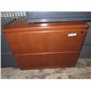 Image 1 : Wooden 2 Door Lateral Filing Cabinet 24" x 28" x 36"