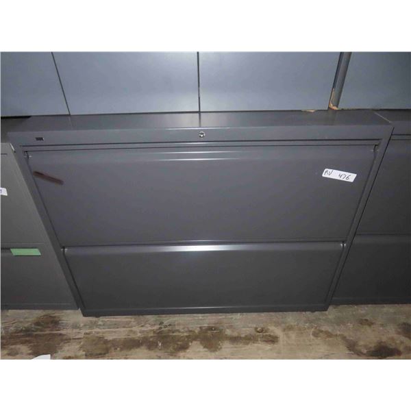 2 Drawer Lateral Metal Cabinet 19  x 28  x 36 