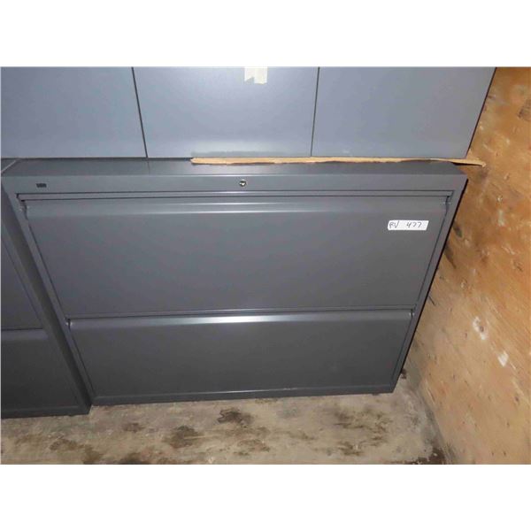 2 Drawer Lateral Metal Cabinet 19  x 28  x 36 