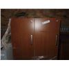 Image 2 : Wooden 6 Door Locking Cabinet with Keys 24" x 24" x 66"