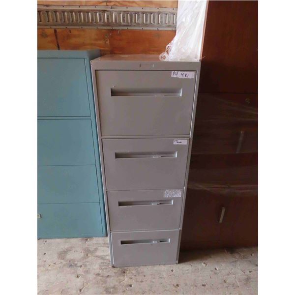 4 Drawer Metal filing Cabinet 18" x 28" x 51"
