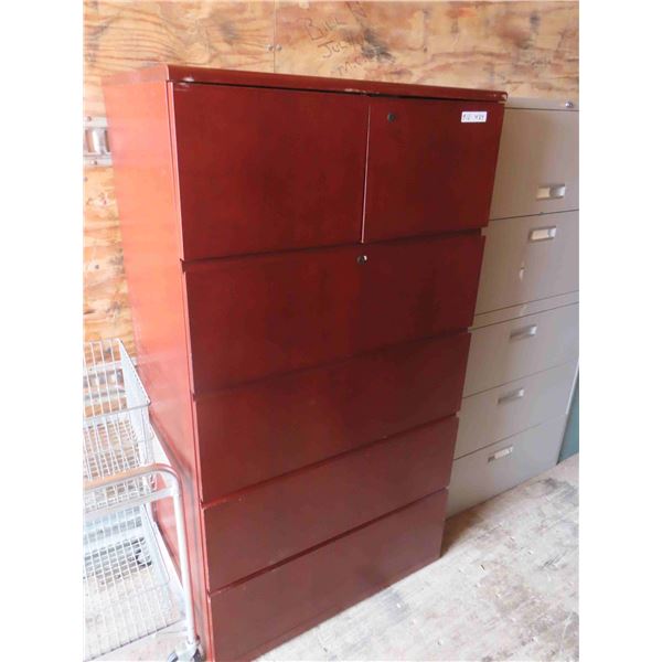 4 Drawer + 1 Cabinet Filing System with Key 24  X 36  x 65.5 