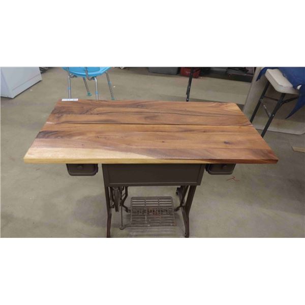 Sewing Base Stand with Nice Wooden Top 21  x 30  x 42 