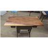 Image 1 : Sewing Base Stand with Nice Wooden Top 21" x 30" x 42"