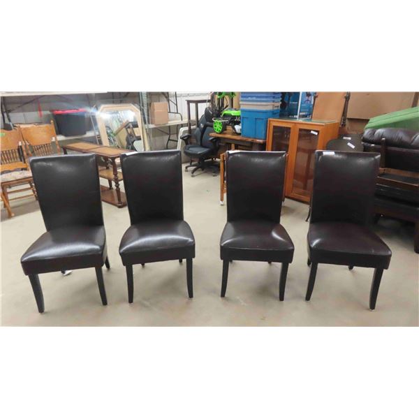 4 New Upholstered Comfy Dining Room Chairs