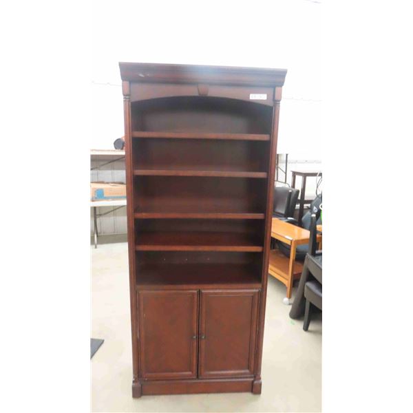 Open Shelf with 2 Door Cabinet on Bottom 13" x 52" x 77" 