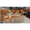 Image 1 : 4 Oak Double Press Back Chairs