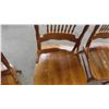 Image 5 : 4 Oak Double Press Back Chairs