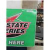 Image 5 : Interstate Batteries Metal Embossed Sign 24" x 36"
