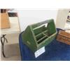Image 2 : Painted Wood Carpenters Tool Box & Goldenloaf Wooden Box