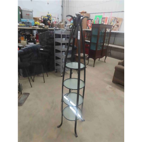 Floor Lamp / What Not Shelf Combo 68" Tall + Up to 13" Wide