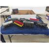 Image 4 : Vintage Train Set Including ; 2 Engines, 2 Cabooses,  Other Cars, Transformer, Track