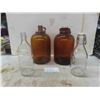 Image 1 : Vintage Bottles , 2 Brown Jugs, Gold Old Bullington + Clay Whiskey, Thatchers Dairy