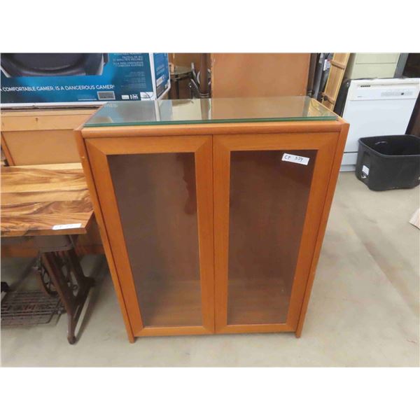 2 Door China Cabinet with 3 Glass Shelves 14" x 33" x 42"