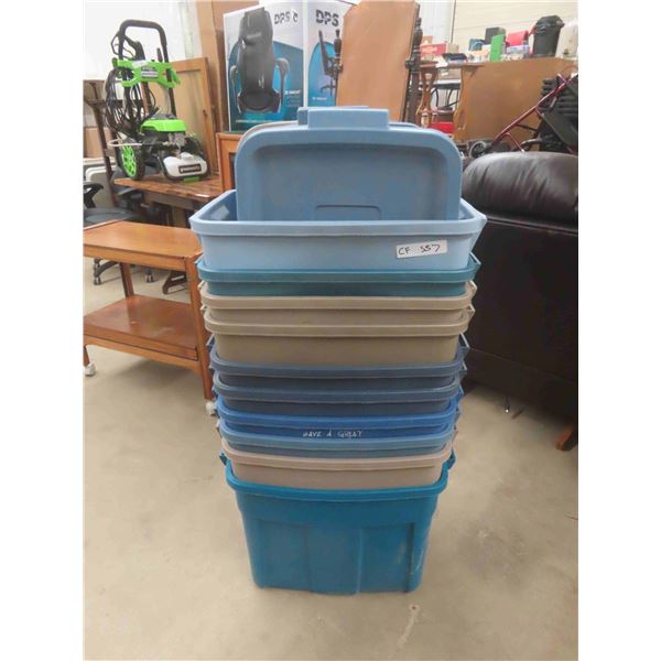 10 Poly Storage Tubs + Lids