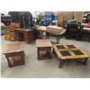 Image 1 : 3pc Oak Coffee Table 15" x 40" x 40" & 2 End Tables 22" x 22" x 28" 