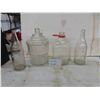 Image 1 : (4) Vintage Glass Bottles ; 4 L Milk, Kik, Brihts, Adanac