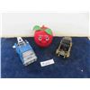 Image 1 : (2) Die Cast Trucks + Musical  Apple
