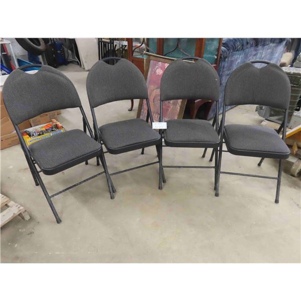 (4) Fold Up Padded Chairs