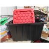 Image 4 : (2) Bags Indoor Potting Soil ( opened) ,  1 Tuff Store Bin with Lid - 102L