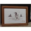 Image 2 : (2) Wooden Framed Pictures ' Loon' by Elton Spence