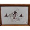 Image 5 : (2) Wooden Framed Pictures ' Loon' by Elton Spence