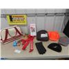 Image 1 : New Leather Gloves Sz 12, Suspenders, Ball Cap, Tuque, Heating Pad, plus more