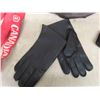Image 2 : New Leather Gloves Sz 12, Suspenders, Ball Cap, Tuque, Heating Pad, plus more