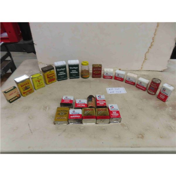 (22) Tins ; Various Spices